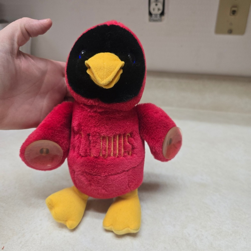 Animal Kingdom St. Louis Cardinal Bird Plush Red Suction Cup Wings 9.5 inch 8685
